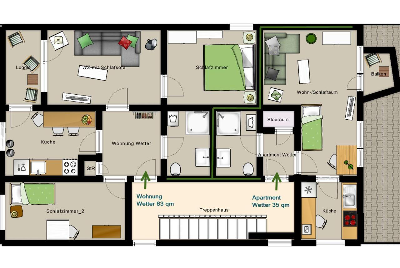Haus Homann-Schneider, Wohnung Wetter Wetter  Bagian luar foto
